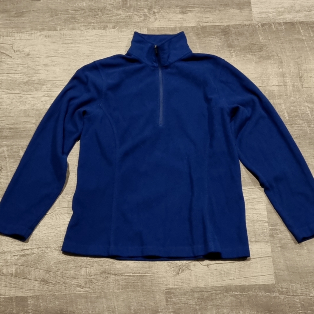 Blue Fleece Quarter Zip with Mock Neck